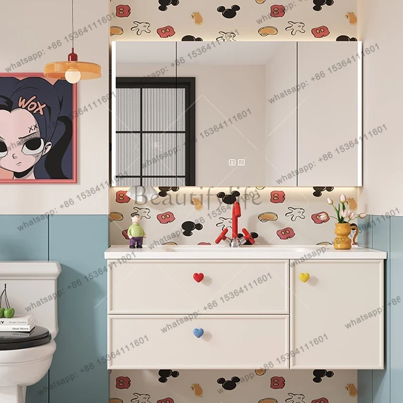 Home Bathroom Vanity Combo - Organizer do toalety FG, lustro, szafka
